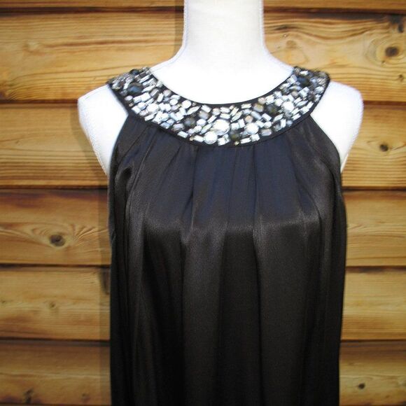 NWT French Connection Black Satin Dress - Picture 2 of 10